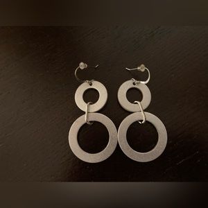 Nickel & Suede Silver Satin Sloanes